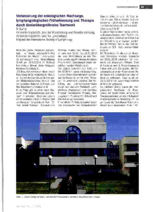 Vorschauseite 1: Verbesserung der onkologjschen Nachsorge, lymphangiologischen Früherkennung und Therapie durch länderübergreifendes Teamwork