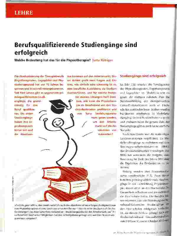Vorschauseite 1: Berufsqualifizierende Studiengänge sind erfolgreich