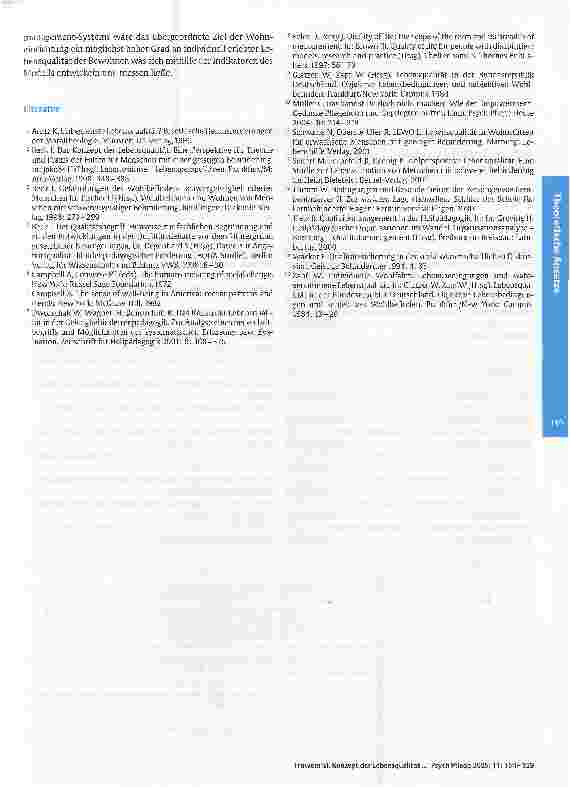Vorschauseite 6: Konzept der Lebensqualität als umfassender Ansatz im Bereich der Wohneinrichtungen für Menschen mit seelischer Behinderung