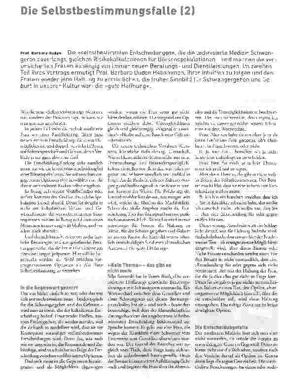 Vorschauseite 1: Die Selbstbestimmungsfalle (2)