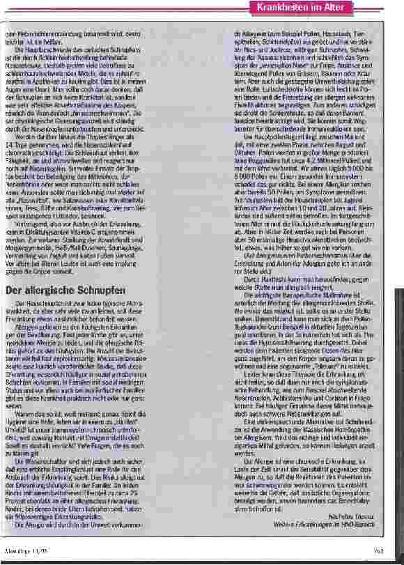 Vorschauseite 2: Nasentropfen können sehr schädlich sein Über Schnupfen, Heuschnupfen und andere Erkrankungen im Hals-Nasen-Ohr-Bereich