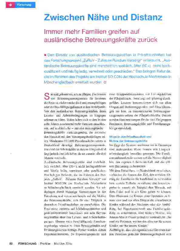 Vorschauseite 1: Zwischen Nähe und Distanz