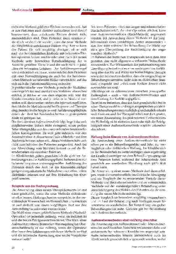 Vorschauseite 2: Außenseitermethoden in der ärztlichen Behandlung