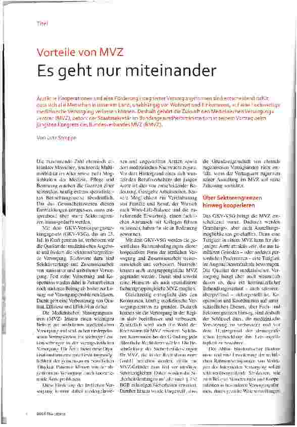 Vorschauseite 1: Es geht nur miteinander