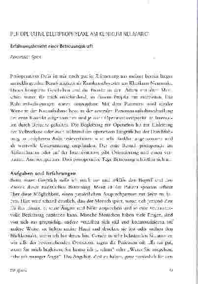 Vorschauseite 1: PERIOPERATIVE DELIRPROPHYLAXE AM KLINIKUM NEUMARKT