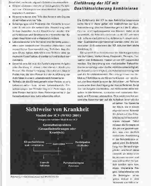 Vorschauseite 3: Selbstbestimmt lebenDie ICF berücksichtigt biopsychosoziale Faktoren beim GesundungsprozessSelbstbestimmtleben