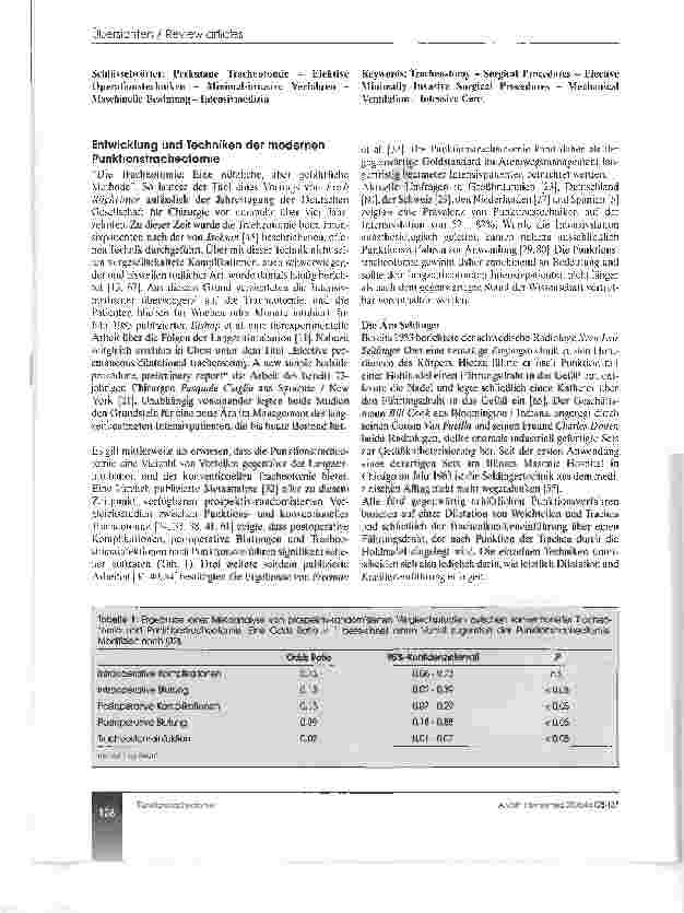 Vorschauseite 2: Die Punktionstracheotomie* (CME 4/05)