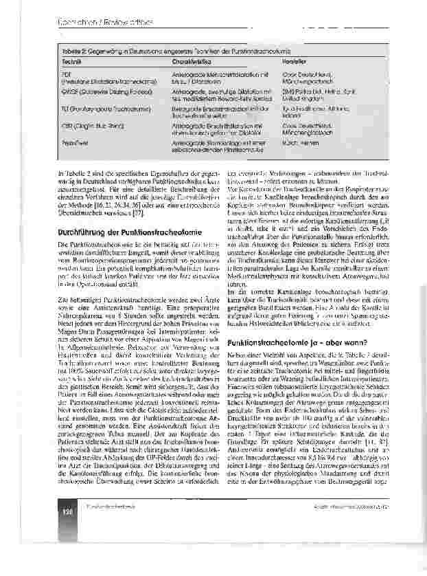 Vorschauseite 3: Die Punktionstracheotomie* (CME 4/05)