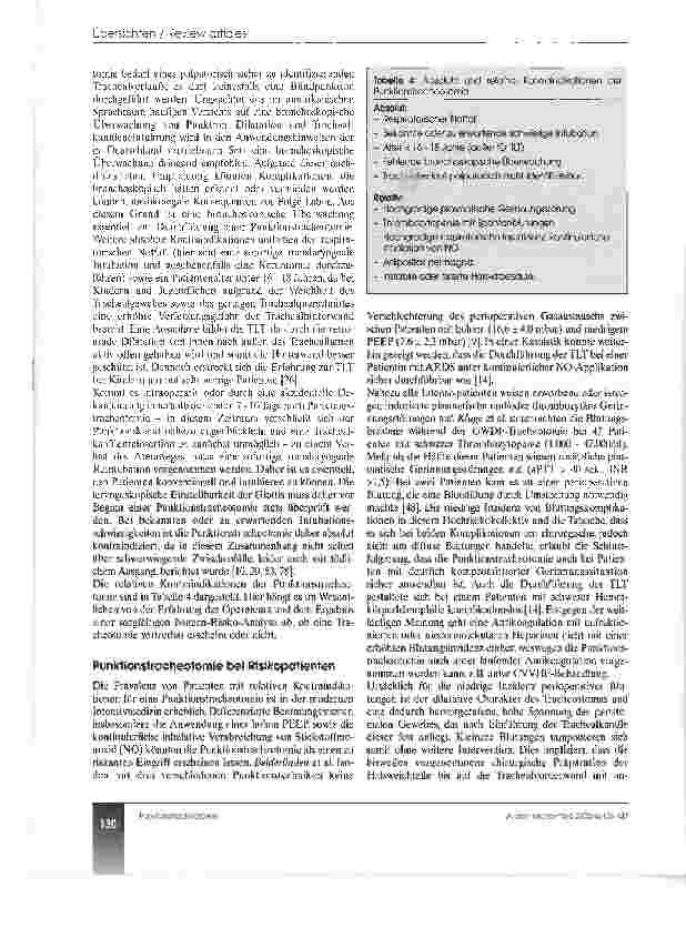 Vorschauseite 5: Die Punktionstracheotomie* (CME 4/05)