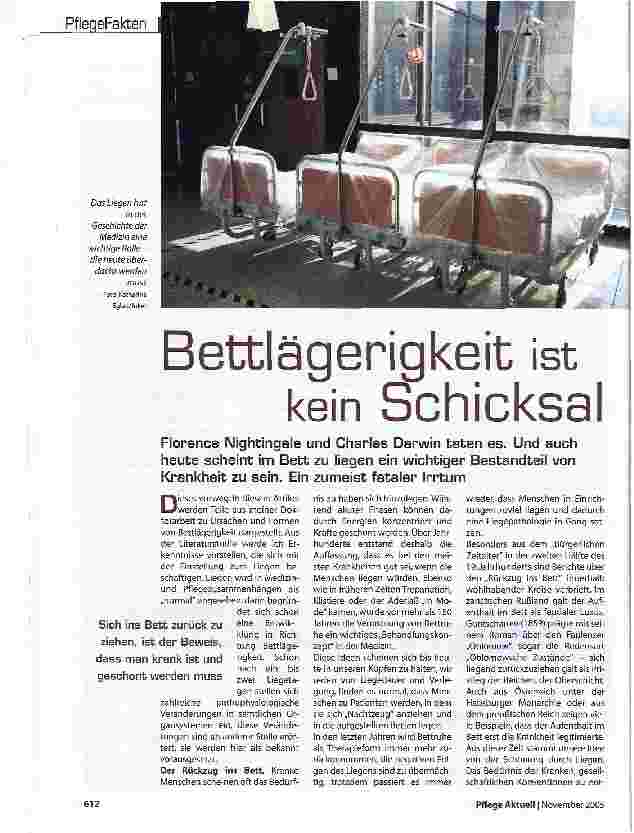 Vorschauseite 1: Bettlägerigkeit ist kein Schicksal