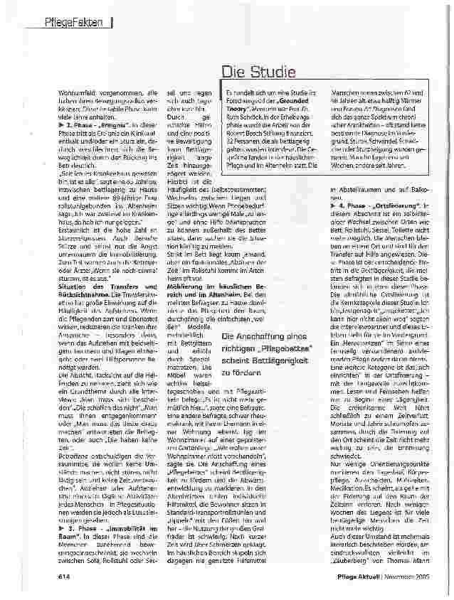 Vorschauseite 3: Bettlägerigkeit ist kein Schicksal