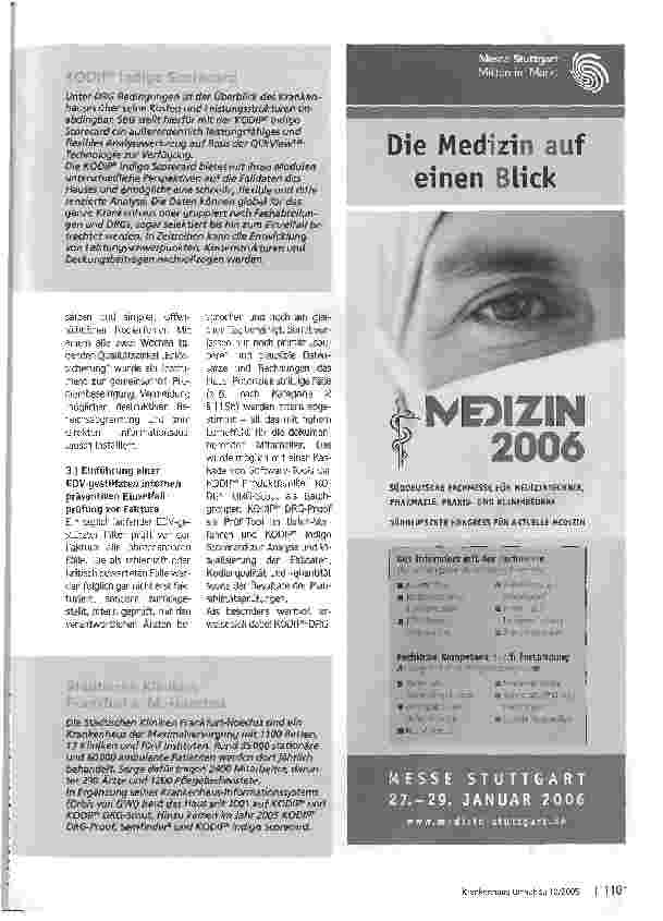 Vorschauseite 2: Erlössicherung per Faktura-ControllingDV-gestütztes präventives Problemfallmanagement in den Städtischen Kliniken Frankfurt-Hoechst