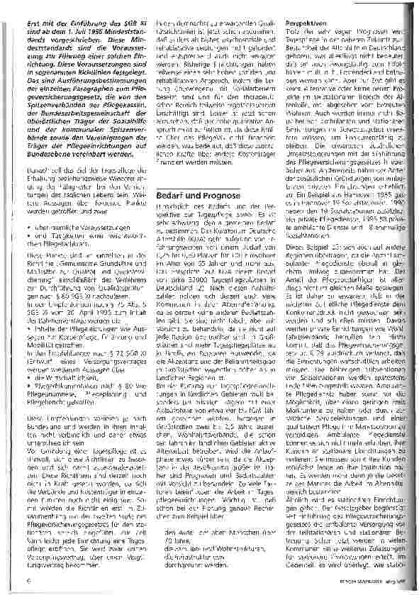 Vorschauseite 2: Zur Situation der Tagespflege Teil 1: Die Bedürfnislage