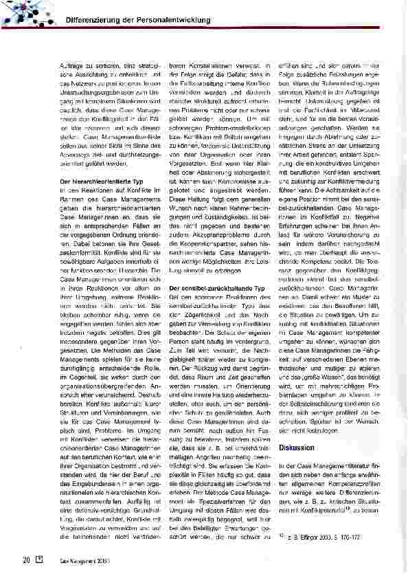 Vorschauseite 6: Differenzierung der Personalentwicklung in Case Managementorganisationen durch den Einsatz einer Typologisierung
