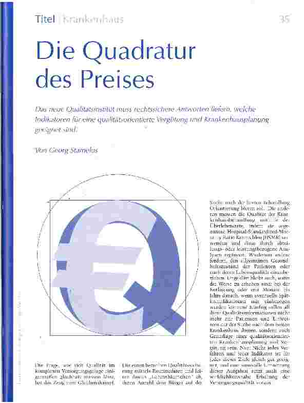 Vorschauseite 1: Die Quadratur des Preises