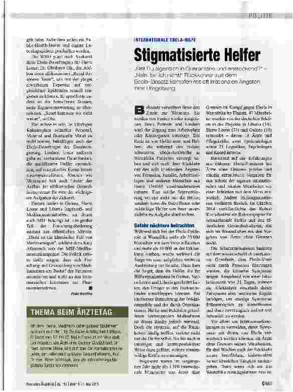 Vorschauseite 1: Stigmatisierte Helfer