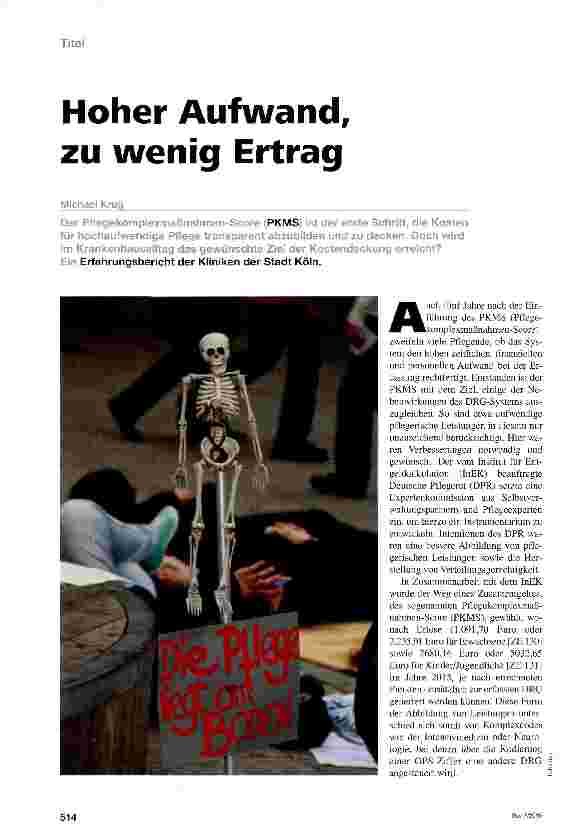 Vorschauseite 1: Hoher Aufwand, zu wenig Ertrag