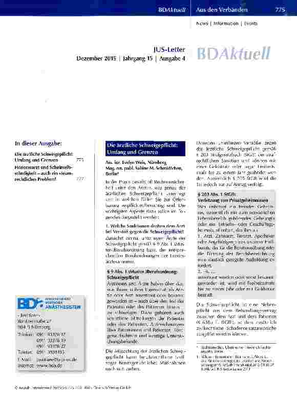 Vorschauseite 1: JUS-Letter Dezember 2015 | Jahrgang 15 | Ausgabe 4
