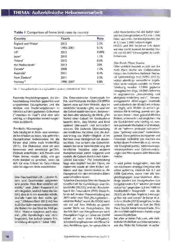 Vorschauseite 2: Geburten zuhause und im Geburtshaus: Daten, Erfahrungen, Vorteile, Vorurteile, Risiken