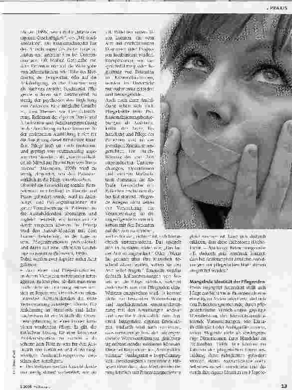 Vorschauseite 2: Die Sprachlosigkeit in der Pflege