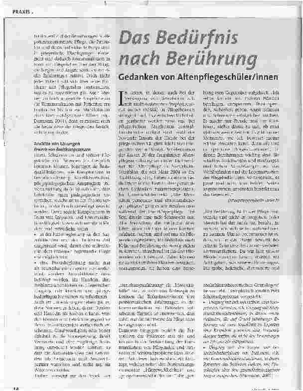 Vorschauseite 3: Die Sprachlosigkeit in der Pflege