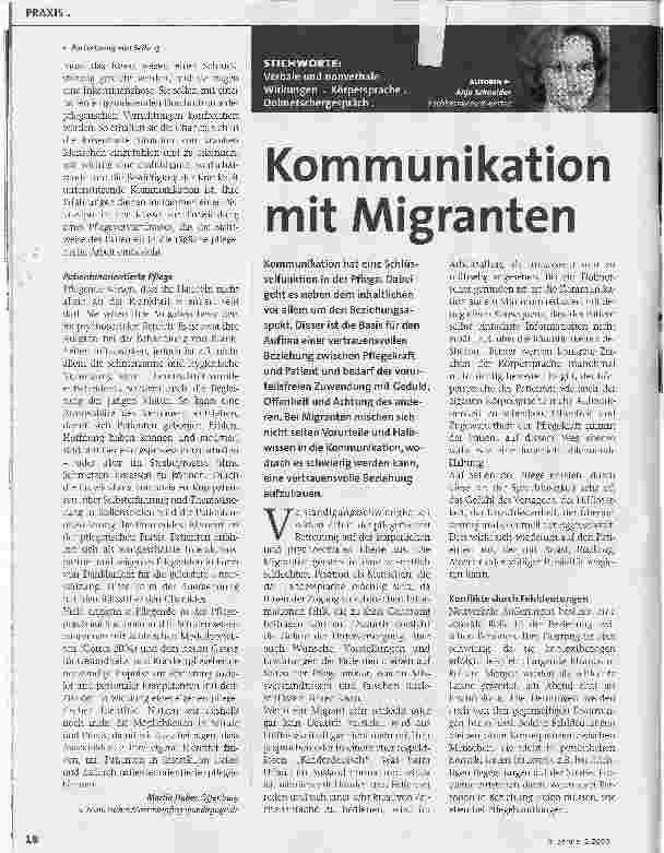 Vorschauseite 5: Die Sprachlosigkeit in der Pflege