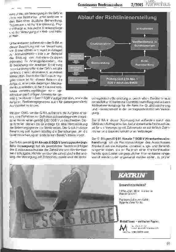Vorschauseite 3: Der G-BA als wichtigste Regelungsinstanz in der gemeinsamen Selbstverwaltung