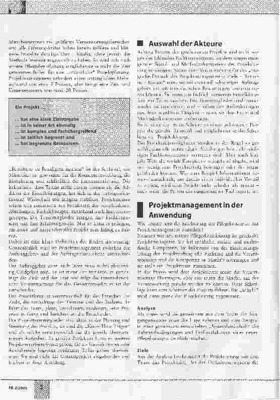 Vorschauseite 2: Projekte in der Pflege erfolgreich organisieren