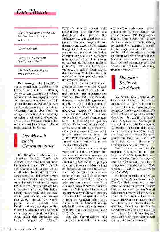 Vorschauseite 2: Und ich beschließe, glücklich zu sein ... Die psychische Situation des Stomapatienten