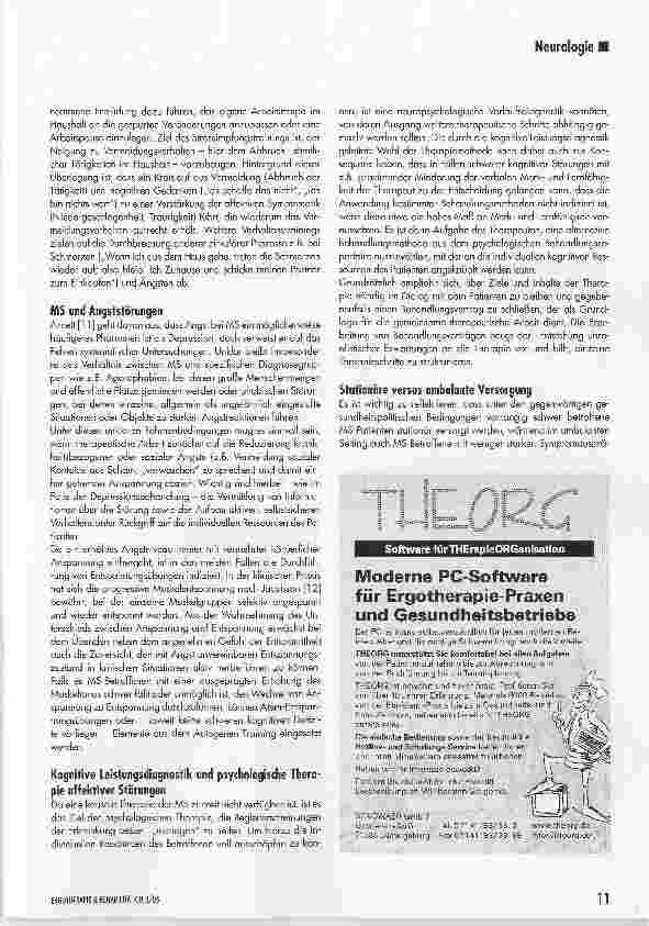 Vorschauseite 4: Psychologische Therapie effektiver und kognitiver Störungen bei Multipler Sklerose