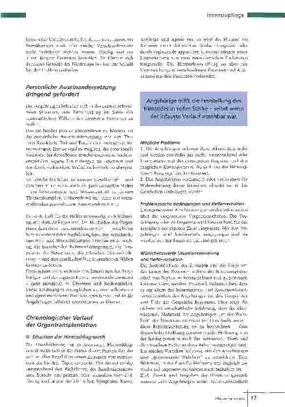 Vorschauseite 2: OrganspendeNicht ohne die Angehörigen