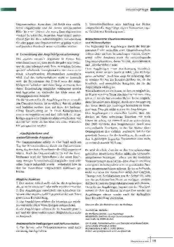 Vorschauseite 4: OrganspendeNicht ohne die Angehörigen