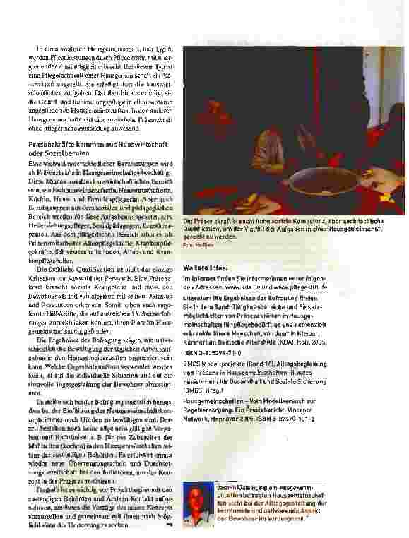Vorschauseite 4: Hausgemeinschaften. Wer macht was?