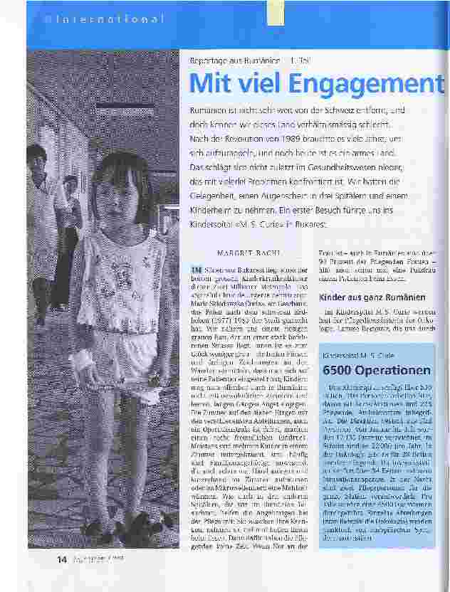 Vorschauseite 1: Reportage aus Rumänien - 1. TeilMit viel Engagement materielle Lücken wettmachen