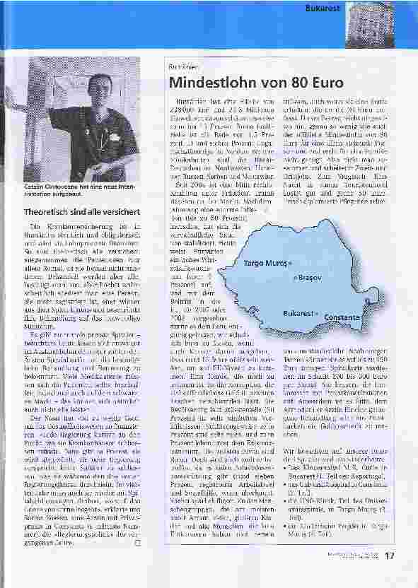 Vorschauseite 4: Reportage aus Rumänien - 1. TeilMit viel Engagement materielle Lücken wettmachen