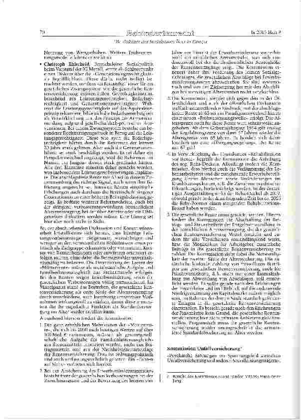 Vorschauseite 6: Die Zukunft des Sozial-staats liegt in Europa! 5. Deutscher Sozial-;erichtstag beleuchtet len europäischen Rahmen deutscher Sozialpolitik (Tagungsbericht)