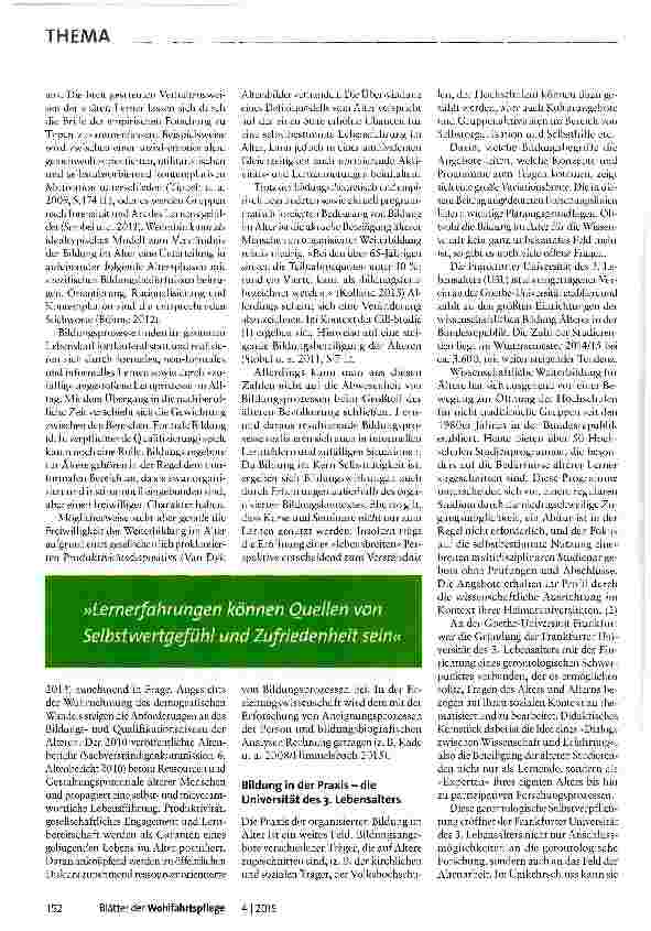 Vorschauseite 2: Bildung im Alter Die Universität des 3. Lebensalters an der Goethe-Universität Frankfurt am Main