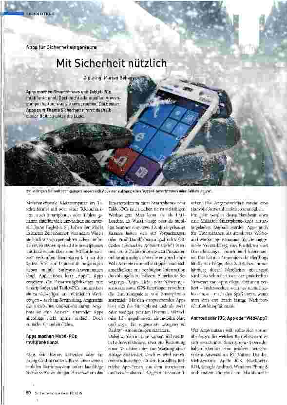 Vorschauseite 1: Mit Sicherheit nützlich