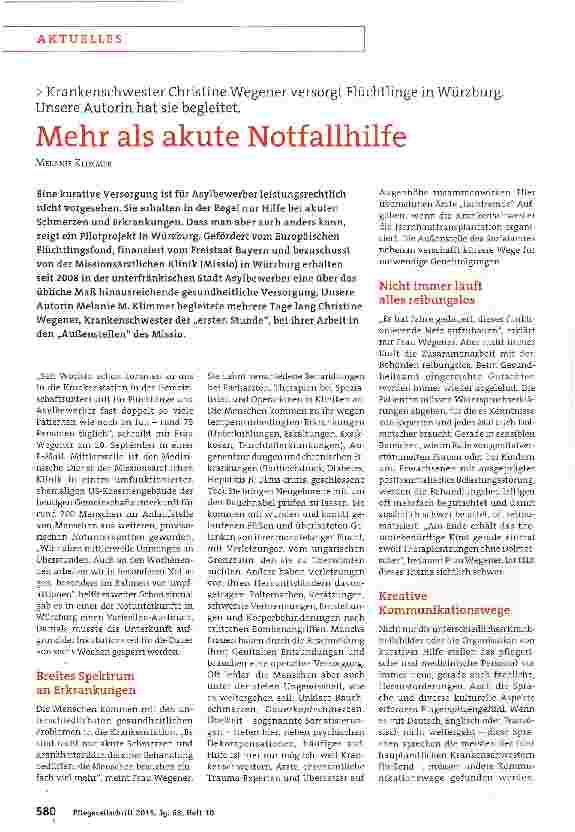 Vorschauseite 1: Mehr als akute Notfallhilfe