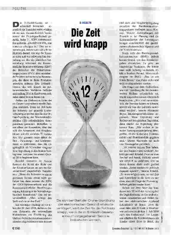 Vorschauseite 1: Die Zeit wird knapp