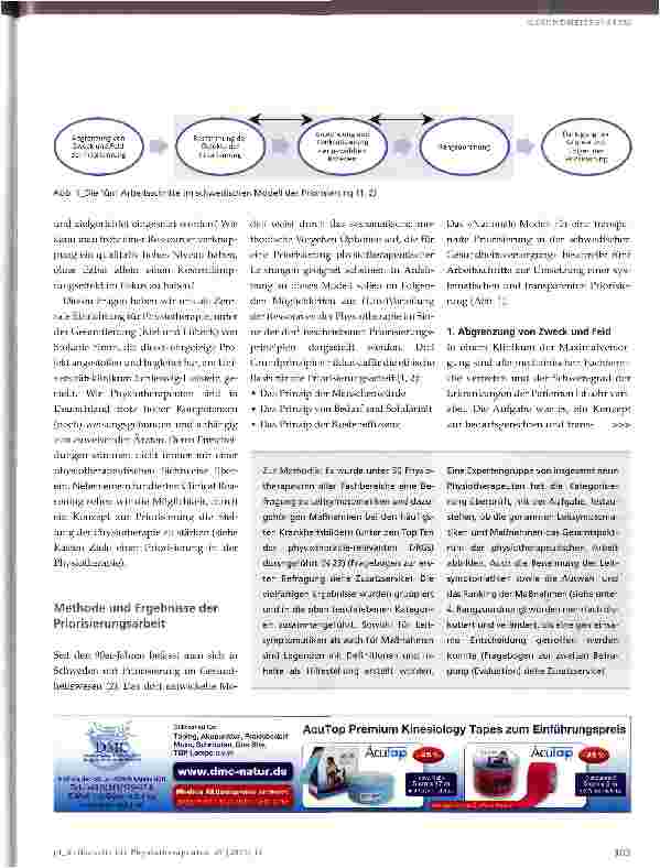 Vorschauseite 2: Priorisierung in der Physiotherapie