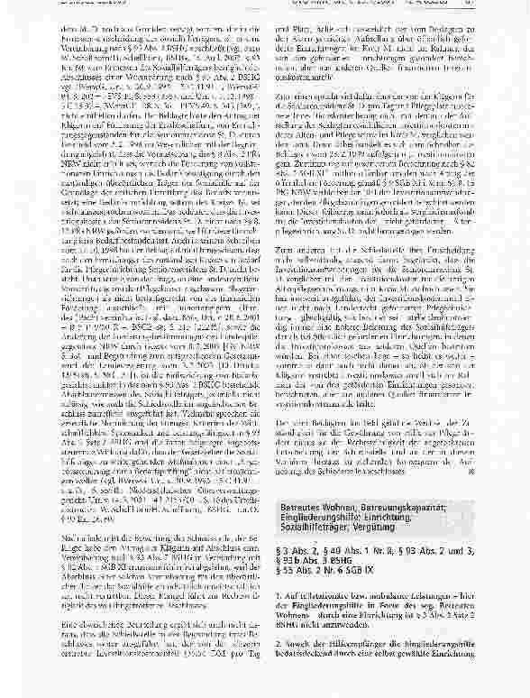 Vorschauseite 1: Betreutes Wohnen; Betreuungskapazität; Eingliederungshilfe; Einrichtung; Sozialhilfeträger; Vergütung