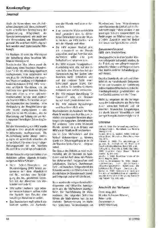 Vorschauseite 4: Beispiel einer Standardisierten Dekubitustherapie (Stadium I-III)