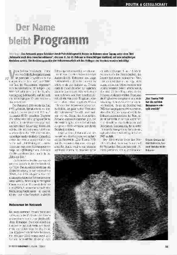 Vorschauseite 1: Der Name bleibt Programm