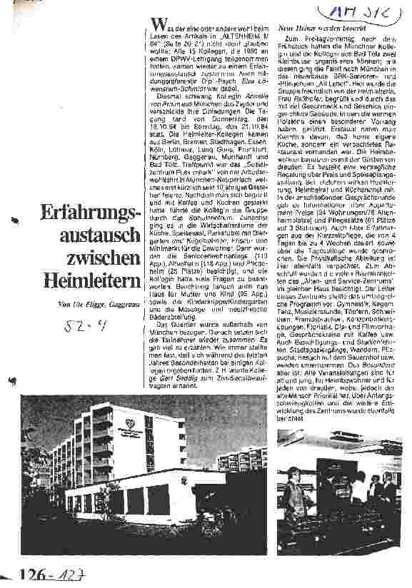 Vorschauseite 1: Erfahrungsaustausch zwischen Heimleitern