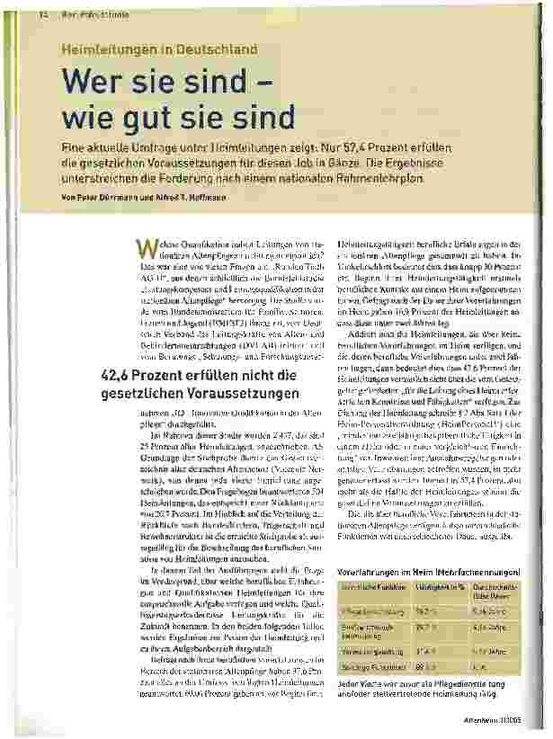 Vorschauseite 1: Wer sie sind -wie gut sie sind