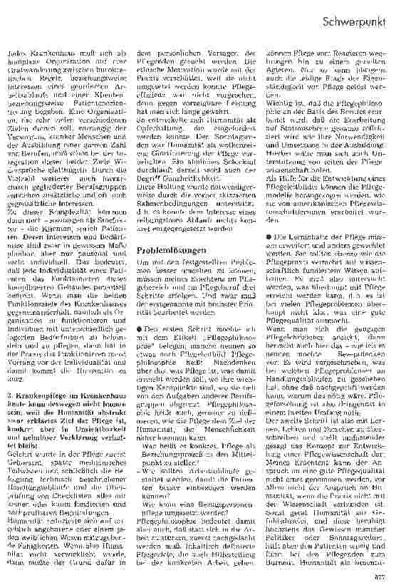 Vorschauseite 3: Humanität und Wirtschaftlichkeit - unüberbrückbare Gegensätze der Pflege?