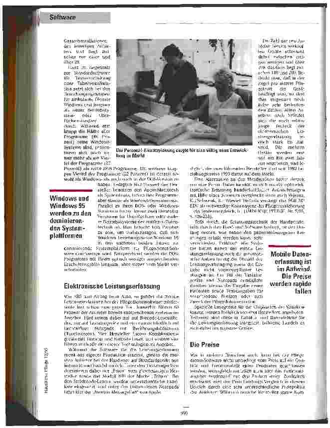 Vorschauseite 2: Im Dschungel der weichen Ware Der Software-Markt für ambulante Dienste - ein aktueller Überblick