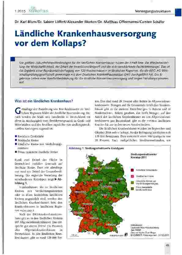 Vorschauseite 1: Ländliche Krankenhausversorgung vor dem Kollaps?