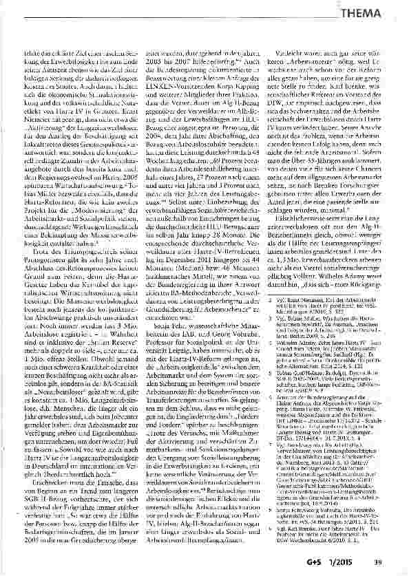 Vorschauseite 2: Hartz IV und die Folgen